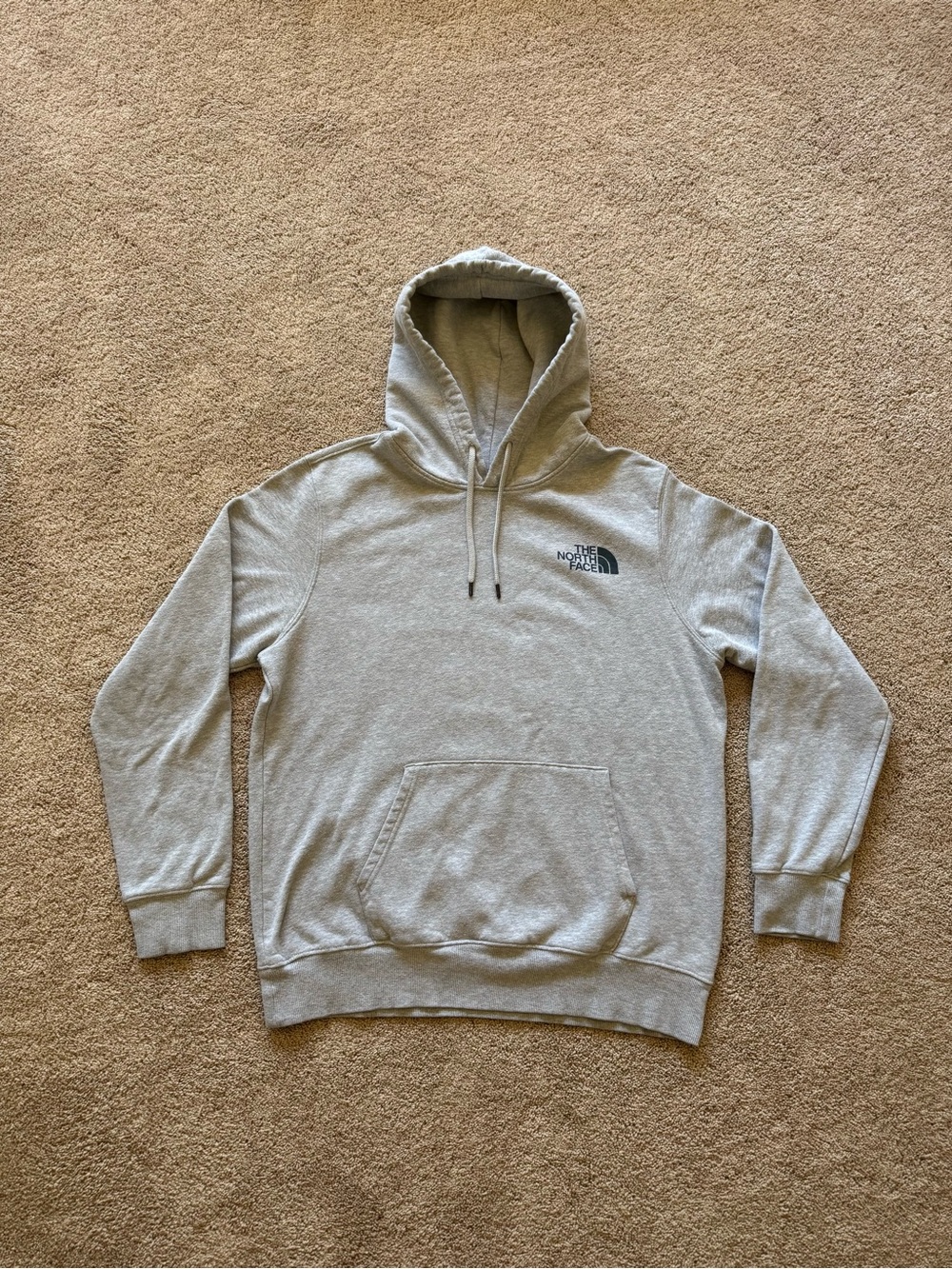 Men’s Large Gray North Face Hooded Sweatshirt, Great Condition